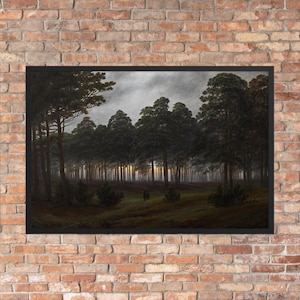 Evening by Casper David Friedrich - Framed Casper David Friedrich Print - Framed Landscape Art Print