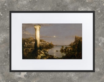 The Course of Empire: Desolation by Thomas Cole - Framed Print With Mat - Framed Course of Empire Print