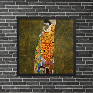 Framed Symbolic Art Print - Hope II by Gustav Klimt - Framed Gustav Klimt Print - Framed Gustav Klimt Canvas - Framed Hope Print