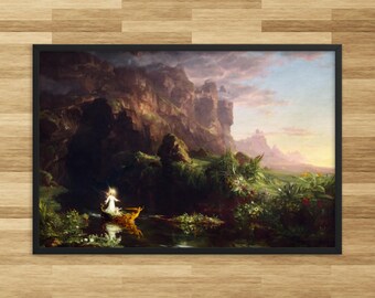The Voyage of Life - Childhood by Thomas Cole - Framed Thomas Cole Print - Framed Voyage of Life Print - Framed Hudson River School Print