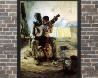 The Banjo Lesson by Henry Ossawa Tanner - Framed Henry Ossawa Tanner Print - Framed Banjo Lesson Print