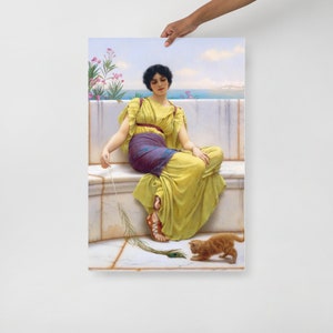 Neoclassical Art Print - Idleness by John William Godward