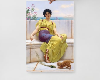 Neoclassical Art Print - Idleness by John William Godward