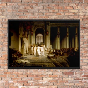 Framed Historical Art Print - The Death of Caesar by Jean-Léon Gérôme - Framed Jean-Léon Gérôme Print - Framed Death of Caesar Print