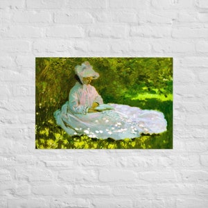 Impressionist Art Print - Springtime by Claude Monet