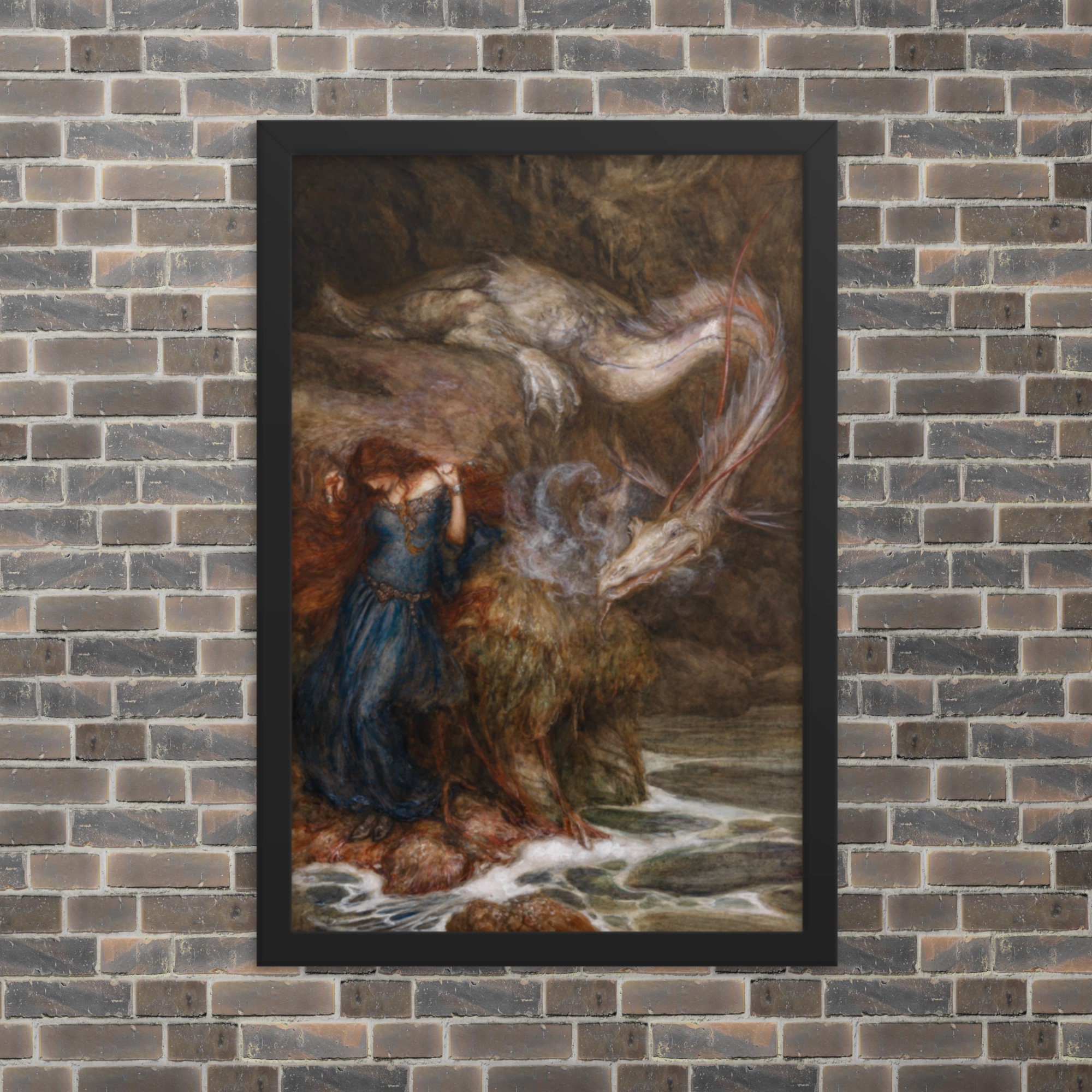 Framed Mythological Art Print - Andromeda by Arthur Rackham - Framed ...