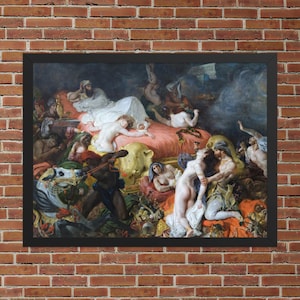 The Death of Sardanapalus by Eugene Delacroix - Framed Eugene Delacroix Print - Framed Death of Sardanapalus Print