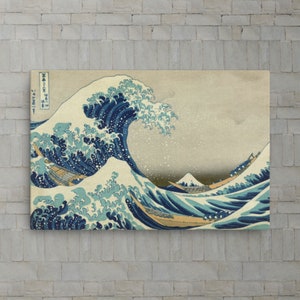 Historical Ukiyo-e Canvas Print - The Great Wave Off Kanagawa by Hokusai - Hokusai Canvas - The Great Wave Off Kanagawa Canvas Print