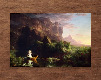 The Voyage of Life - Childhood by Thomas Cole - Thomas Cole Print - The Voyage of Life Print - Hudson River School Print
