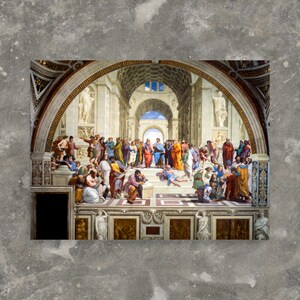 Renaissance Art Print - The School in Athens by Raphael - School in Athens Poster - Raphael Art Print