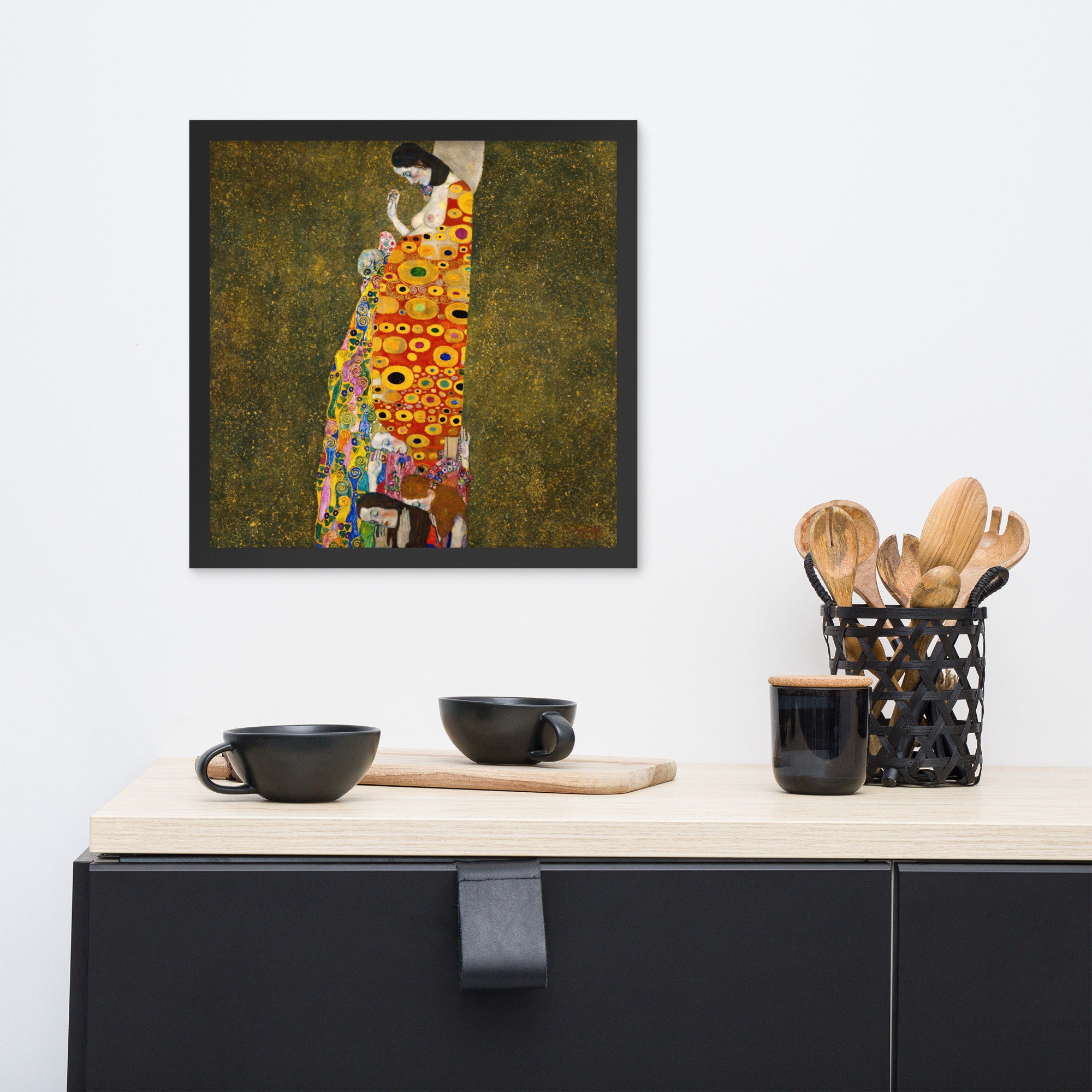 Framed Symbolic Art Print - Hope II by Gustav Klimt - Framed Gustav ...