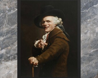 Self Portrait of the Artist in the Guise of a Mocker by Joseph Ducreux - Framed Joseph Ducreux Print