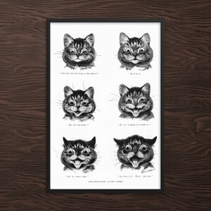 Gerahmter Louis Wain Katzen Druck - Umstand Alter Cases by Louis Wain - Gerahmter Louis Wain Druck - Umstand Alter Cases Druck