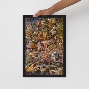 Framed Mythological Art Print - The Fairy Feller's Master Stroke by Richard Dadd