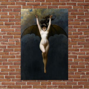 Macabre Art Print - The Bat Woman by Albert Joseph Penot - Albert Joseph Penot Print - Bat Woman Print - Bat Woman Poster