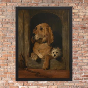 Dignity and Impudence by Sir Edwin Landseer - Framed Sir Edwin Landseer Print - Framed Animal Art Print