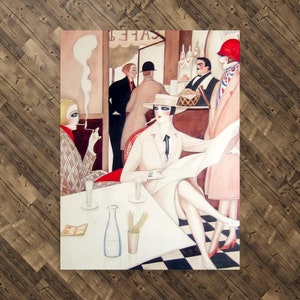 Au Cafe by Gerda Wegener - Art Deco Print - Au Cafe Print - Gerda Wegener Print - Modern Art Print