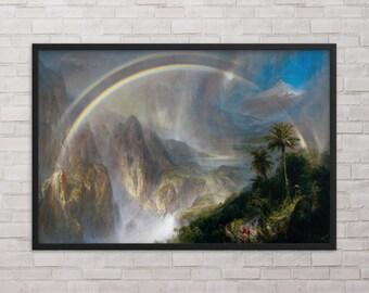 Framed Landscape Print - Rainy Season in the Tropics by Frederic Edwin Church - Framed Frederic Edwin Church Print