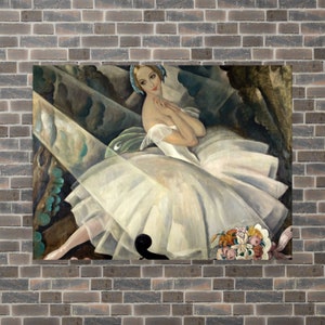 Art Deco Print - The Ballerina Ulla Poulsen in the Ballet Chopiniana by Gerda Wegener - Gerda Wegener Print - Gerda Wegener Poster