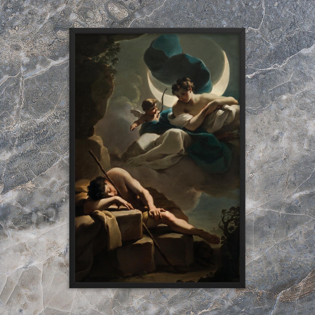 Stampa Su Tela Artery8 De Lairesse Selene E Endimione - 61x46 Cm Quadro Mitologico