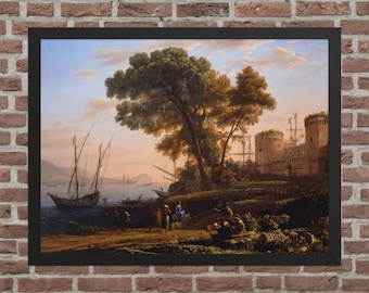 An Artist Studying From Nature by Claude Lorrain - Framed Claude Lorrain Print - Framed Landscape Print
