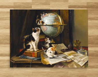 The Globetrotters by Henriette Ronner-Knip - Animal Art Print