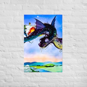 Mythological Art Print - Medea Flew High Over The City by Virginia Frances Sterrett