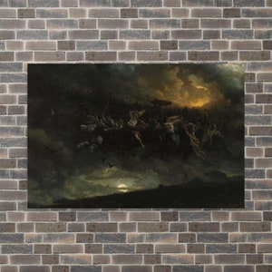 The Wild Hunt of Odin by Peter Nicolai Arbo - Peter Nicolai Arbo Print - Mythology Print - The Wild Hunt of Odin Print