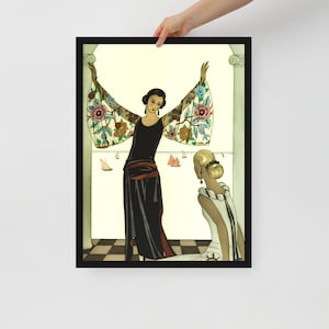 Impresión Art Deco enmarcada - ¡Mira mis alas! por George Barbier