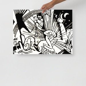 Abstract Art Print - Reconciliation by Franz Marc