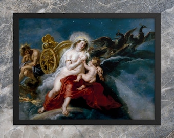 The Origin of the Milky Way by Peter Paul Rubens - Framed Peter Paul Rubens Print - Framed Origin of the Milky Way Print