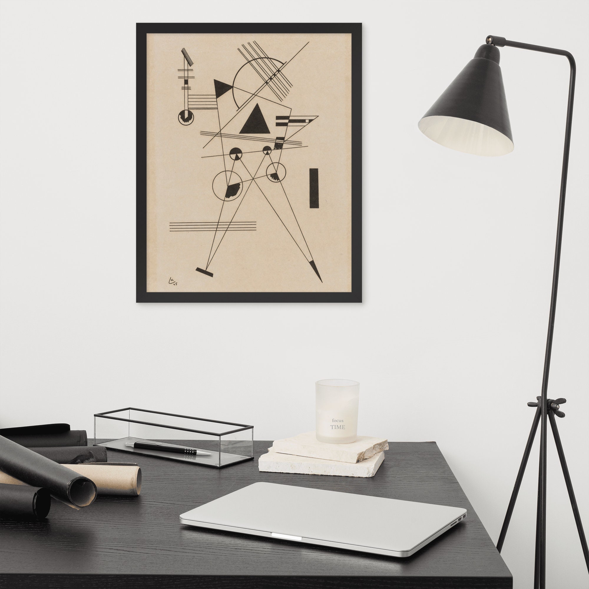 ワシリー・カンディンスキー抽象画 リトグラフ 額装品78,5x135cm