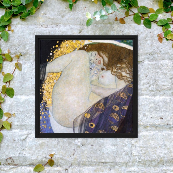 Framed Mythological Art Print - Danae by Gustav Klimt - Framed Gustav Klimt Print - Framed Gustav Klimt Canvas - Framed Danae Print