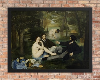 Framed Modernist Print - Luncheon on the Grass by Edouard Manet - Framed Edouard Manet Print - Framed Luncheon on the Grass Print