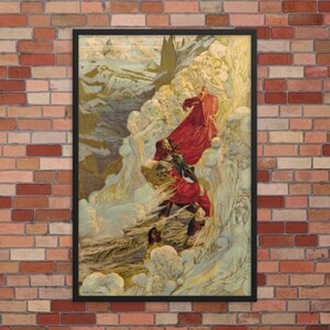 Framed Mythological Art Print - Fervaal by Carlos Schwabe - Framed Carlos Schwabe Print - Framed Carlos Schwabe Canvas Print