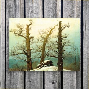 Landscape Canvas Print - Cairn in Snow by Caspar David Friedrich - Cairn in Snow Canvas Print - Caspar Friedrich Canvas Print