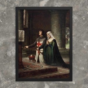 The Dedication by Edmund Blair Leighton - Framed Edmund Blair Leighton Print - Framed Classical Art Print