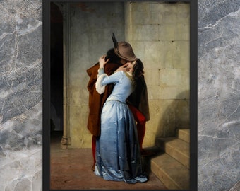 The Kiss by Francesco Hayez - Framed Romantic Print - Framed Francesco Hayez Print - Framed Kiss Print