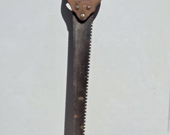 HAND SAW:  Antique 1920's Double Serrated Saw