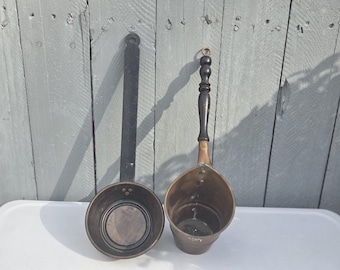 COPPER LADLES:   Antique 1930 Dipper & 1960 Dipper