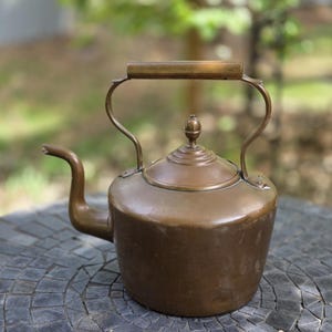 Antique English Copper Kettle - Late 1800s Teapot