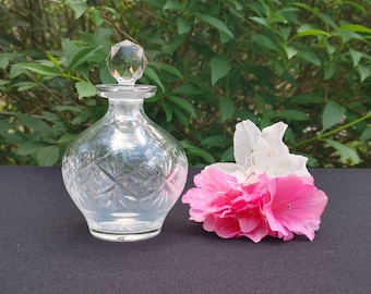 Vintage 1950's Cut Glass Cologne Perfume Vanity Bottle