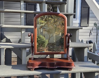 MIRROR ANTIQUE WALNUT Handmade Tabletop