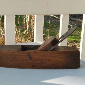 Primitive Antique Handmade Wood Block Plane Planer/Circa Early 1900&#39;s