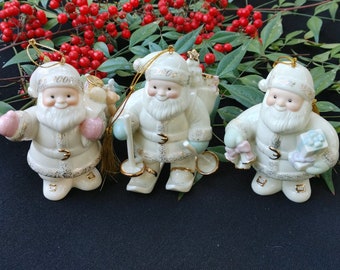 Lenox Santa Christmas Ornaments - 24K Gold, Limited Edition