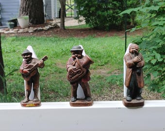 Syroco Wood Music Man Figurines, Syracuse NY
