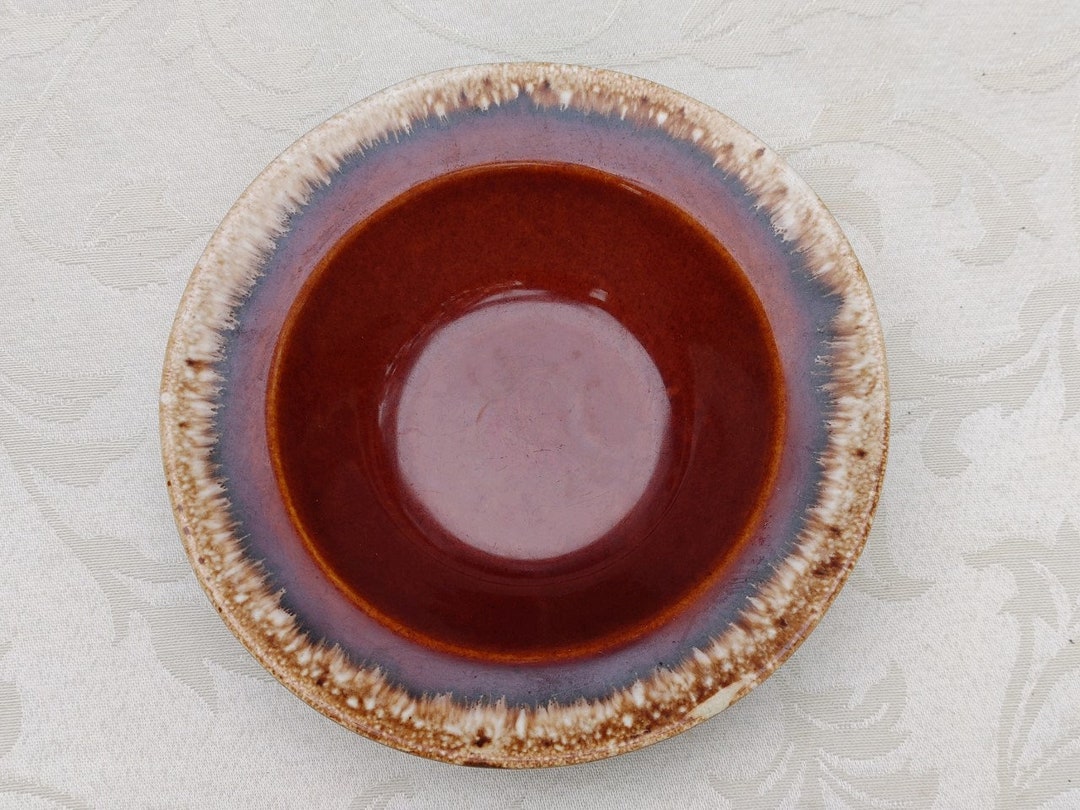 Hull Bowl Hull H.P. Co. U.S.A. Crooksville Ohio Brown Drip Etsy