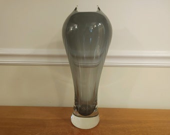 SCANDANAVIA - 1960s Tall Handblown European Artisan Glass / Pristine Condition / 16.5" High