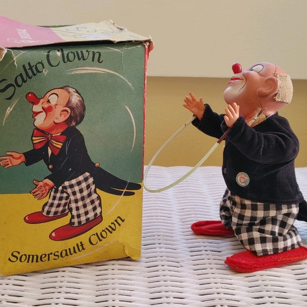 Salto Affe Somersault Clown Made in West Germany 1958 In Original Box And In Working Order