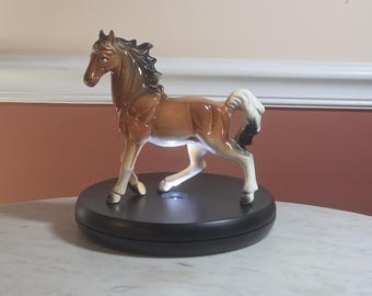CERAMIC TROTTING HORSE:  Japan Vintage 1960's